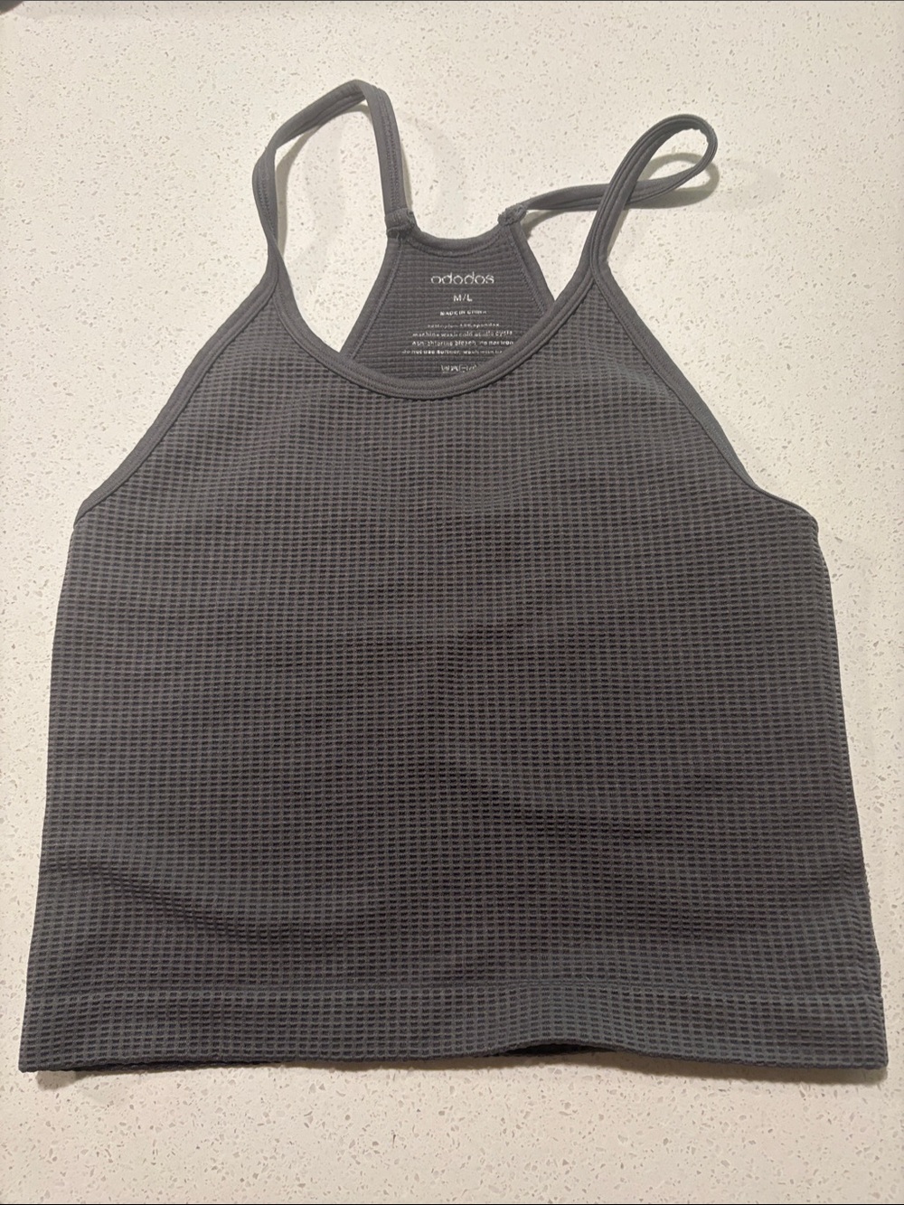 Ododos Women's Charcoal Waffle Tank Top